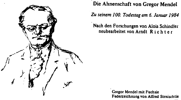Gregor Mendel mit Fuchsie