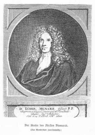 Lüder Mencke, 1658-1726, ein Urururgroßvater Bismarcks